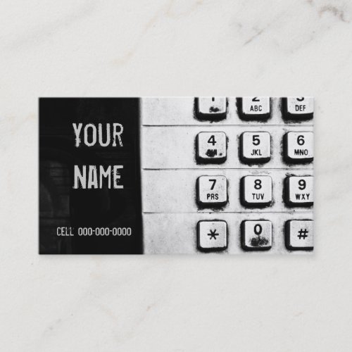 grunge keypad business card