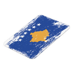 Grunge Kosovo Flag Magnet | Zazzle