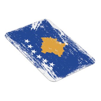 Grunge Kosovo Flag Magnet | Zazzle