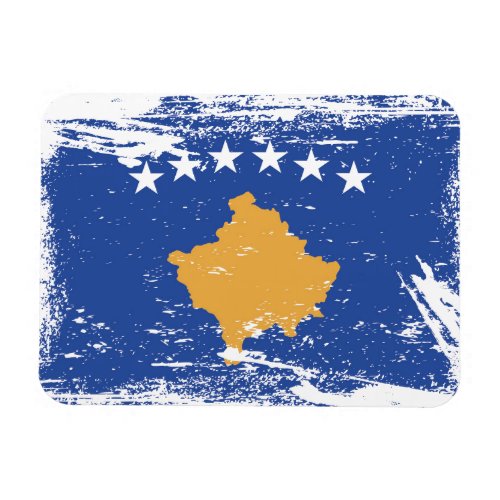 Grunge Kosovo Flag Magnet