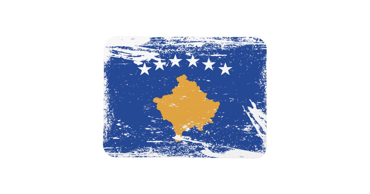 Grunge Kosovo Flag Magnet | Zazzle