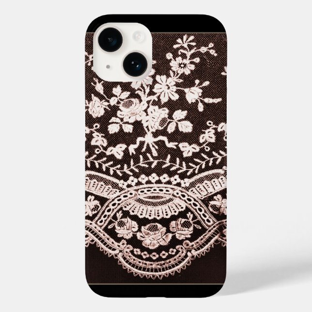 Grunge Lace Fabric Case-Mate iPhone Case (Back)
