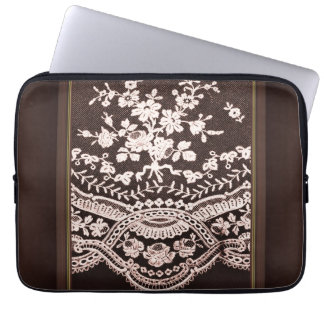 Grunge Lace Fabric Laptop Sleeve