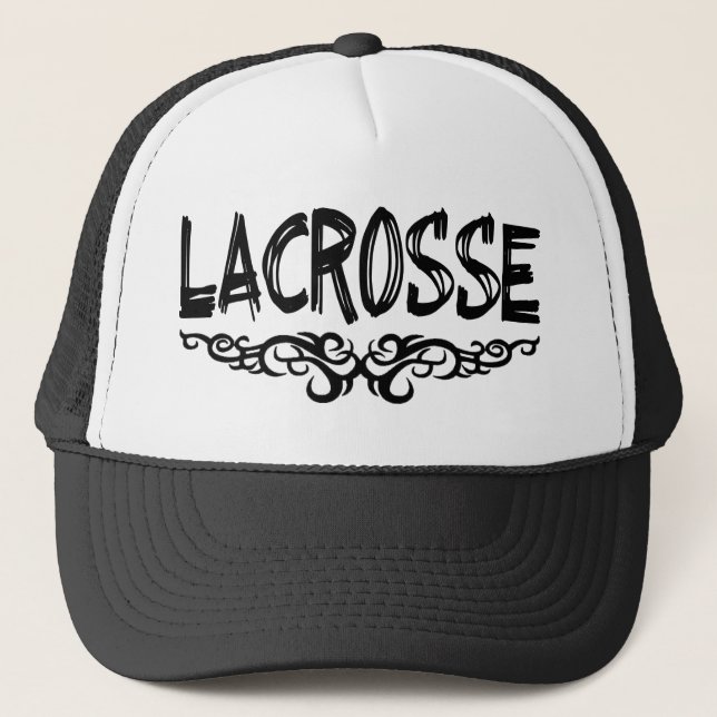 Grunge Lacrosse Trucker Hat (Front)