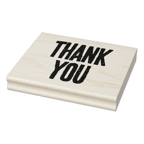 Grunge Large Thank You Rubber Stamp