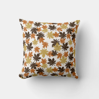 Grunge Leaf: Seamless Background Pattern. Throw Pillow