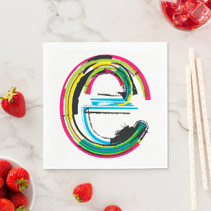 Grunge Letter E Napkins