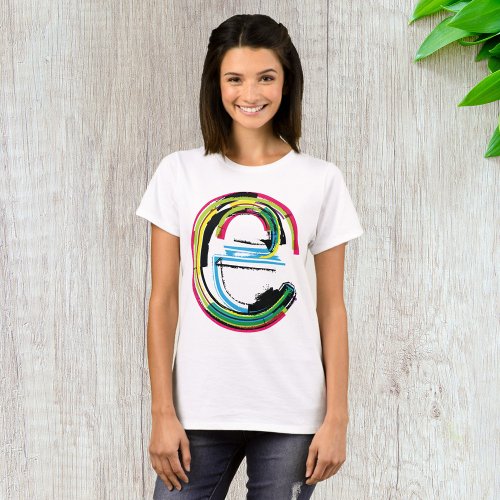 Grunge Letter E T_Shirt