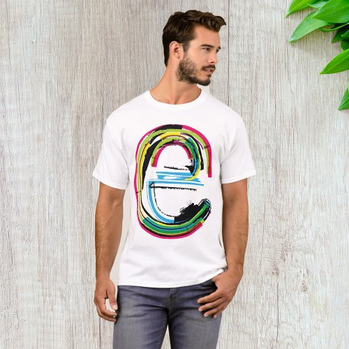 Grunge Letter E T_Shirt