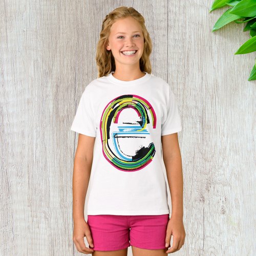 Grunge Letter E T_Shirt