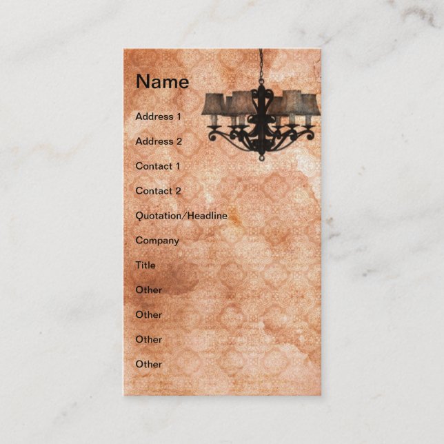 Grunge Lighting Business Card (Front)
