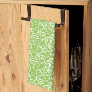 Grunge Lime Green Pattern - Summer Abstract Decor Kitchen Towel