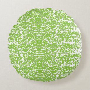 Grunge Lime Green Pattern - Summer Abstract Decor Round Pillow
