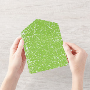 Grunge Lime Green Texture All In One Invitation