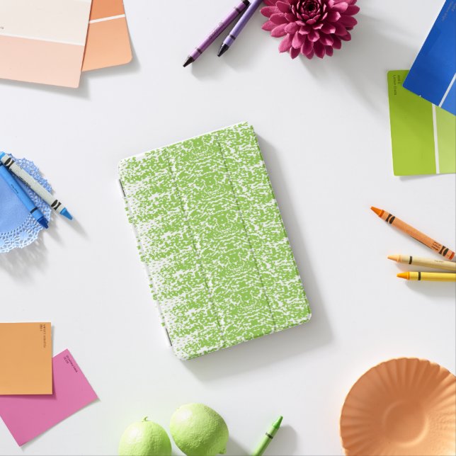 Grunge Lime Green Texture iPad Mini Cover (In Situ)
