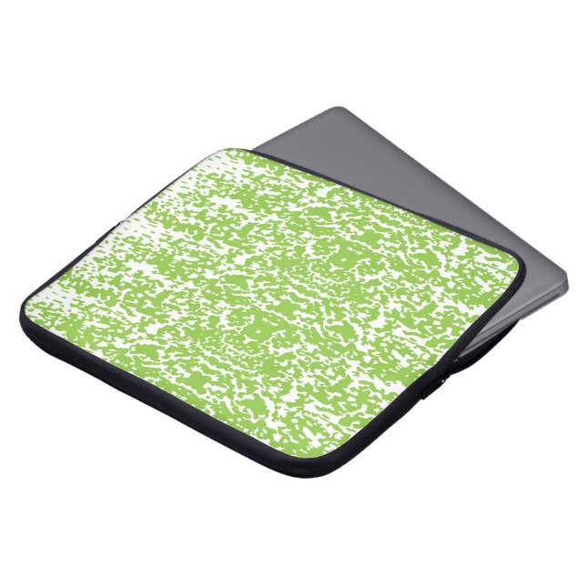 Grunge Lime Green Texture Laptop Sleeve (Front Top)