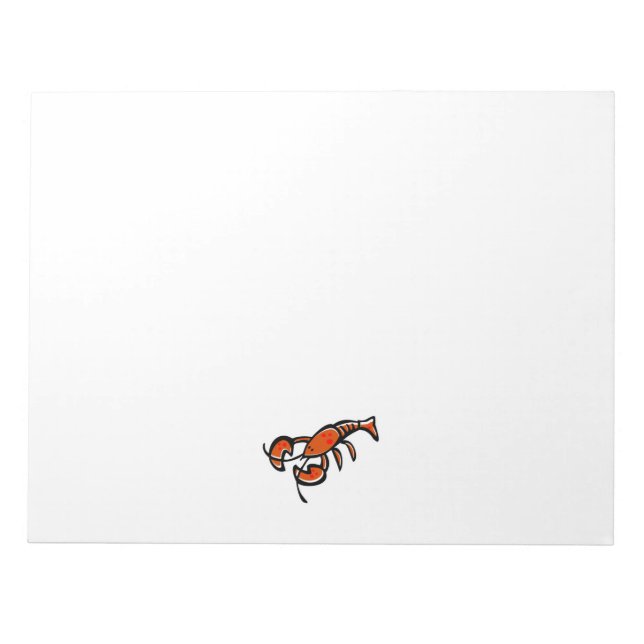 Grunge Lobster Notepad (Front)