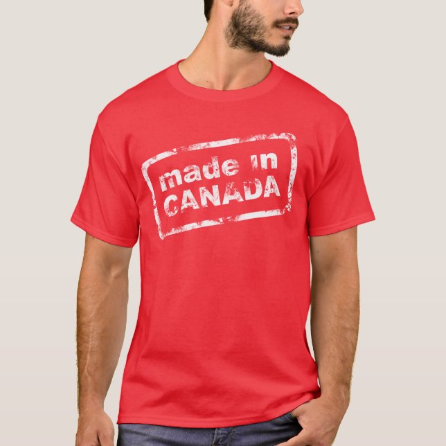 Grunge Made In Canada - Red Mens Shirt (Front)