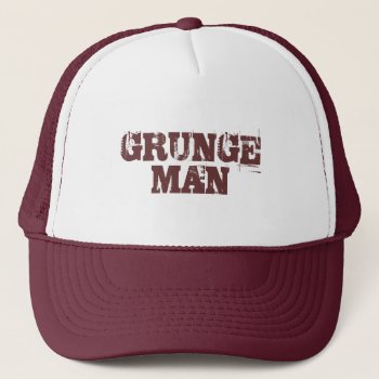 Grunge Man Trucker Hat by elenaind at Zazzle