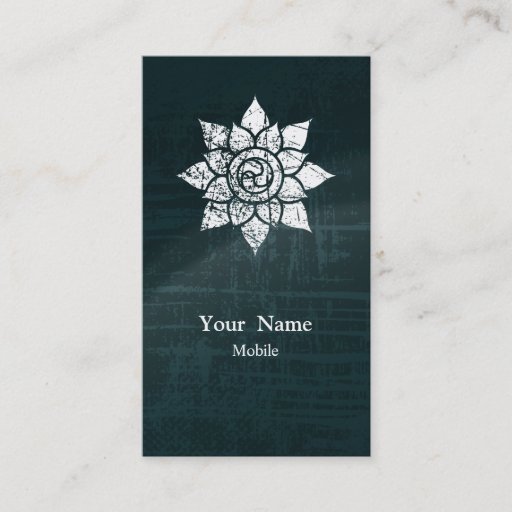 Customizable Grunge Mandala Business Card Template