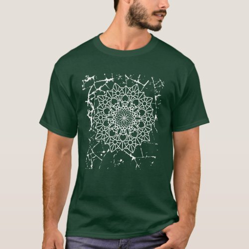 Grunge Mandalas Gray T_Shirt