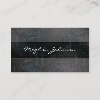 Grunge Marble Black Trendy Business Card