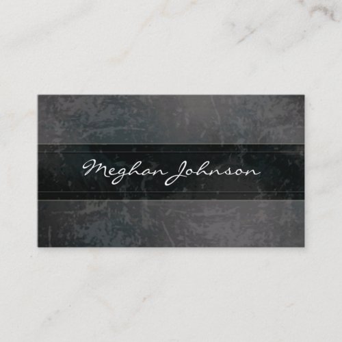 Grunge Marble Black Trendy Business Card