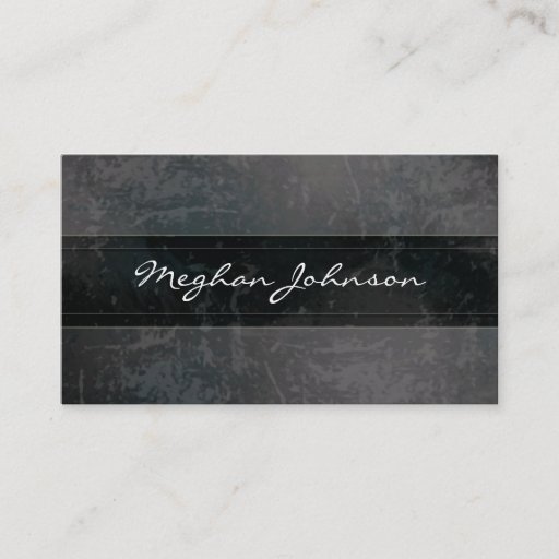 Customizable Grunge Marble Black Trendy Business Card