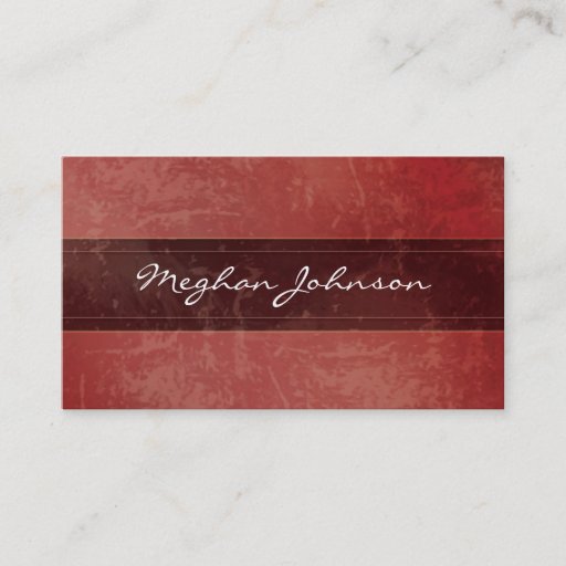 Customizable Grunge Marble Red Trendy Business Card