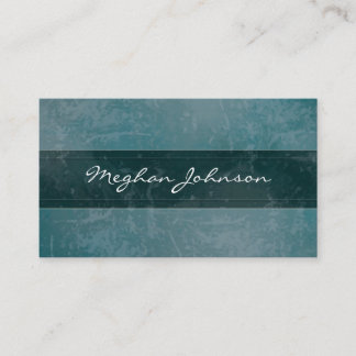 Grunge Marble Teal Trendy Business Card