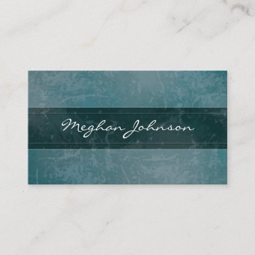 Customizable Grunge Marble Teal Trendy Business Card
