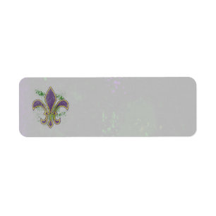 Grunge Mardi Gras Label