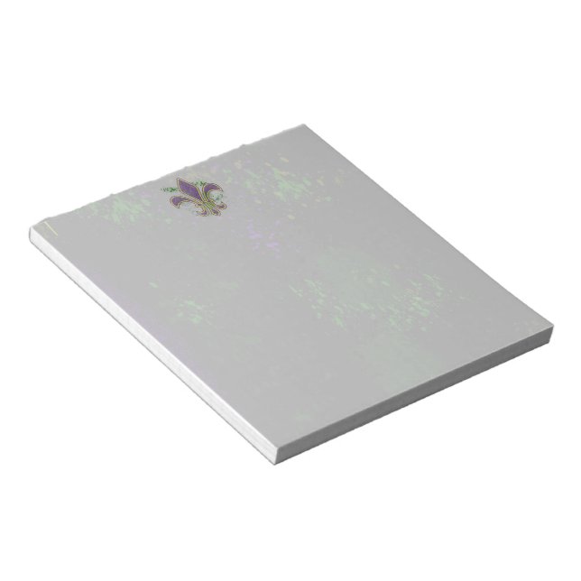 Grunge Mardi Gras Notepad (Angled)