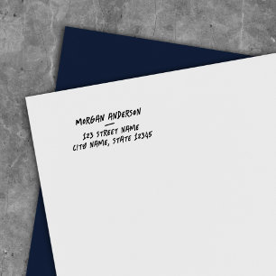 Grunge Marker Style Return Address Self-inking Stamp