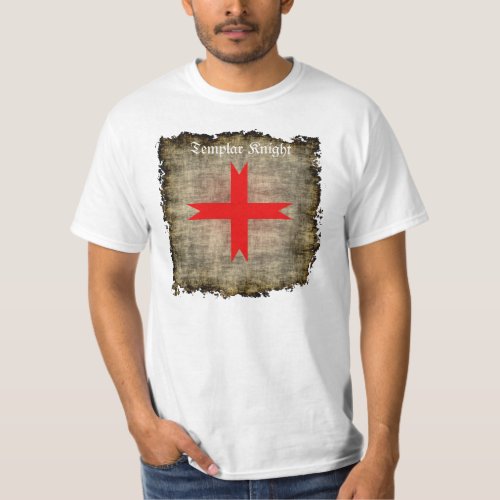 Grunge Medieval Cross of the Knights Templar T_Shirt