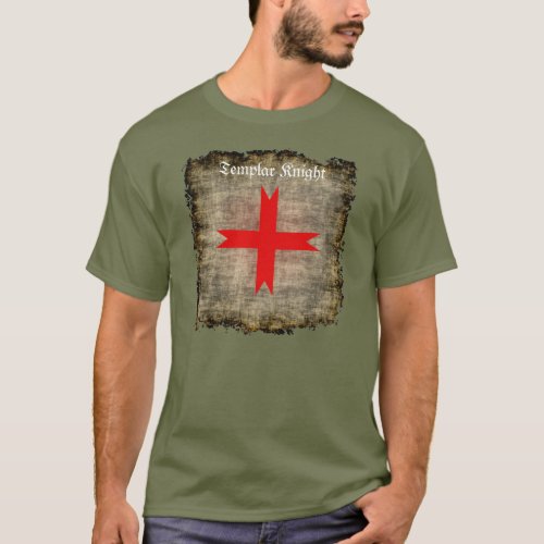 Grunge Medieval Cross of the Knights Templar T_Shirt