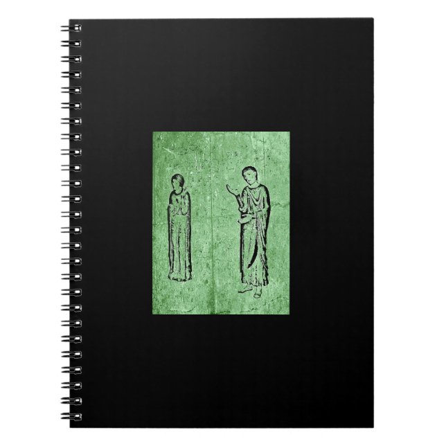 Grunge Medieval Statues Notebook (Front)