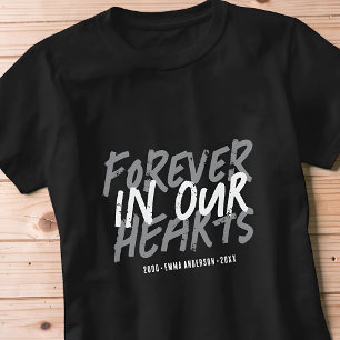 Grunge Memorial Forever in our Hearts Custom T-Shirt