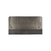 Grunge metal background checkbook cover (Back)