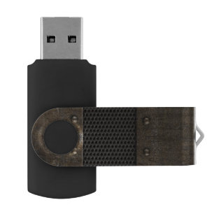 Grunge metal background flash drive