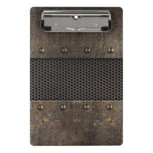 Grunge metal background mini clipboard
