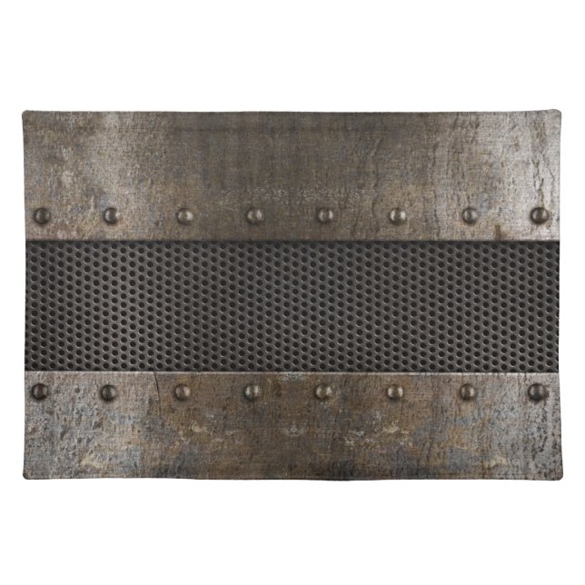 Grunge metal background placemat (Front)