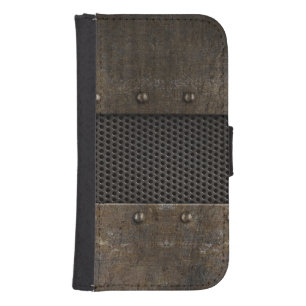 Grunge metal background galaxy s4 wallet case