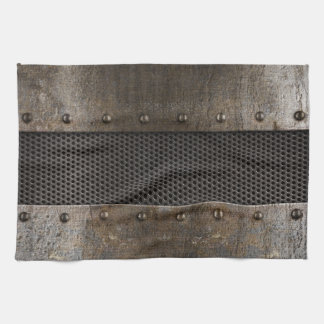Grunge metal background towel