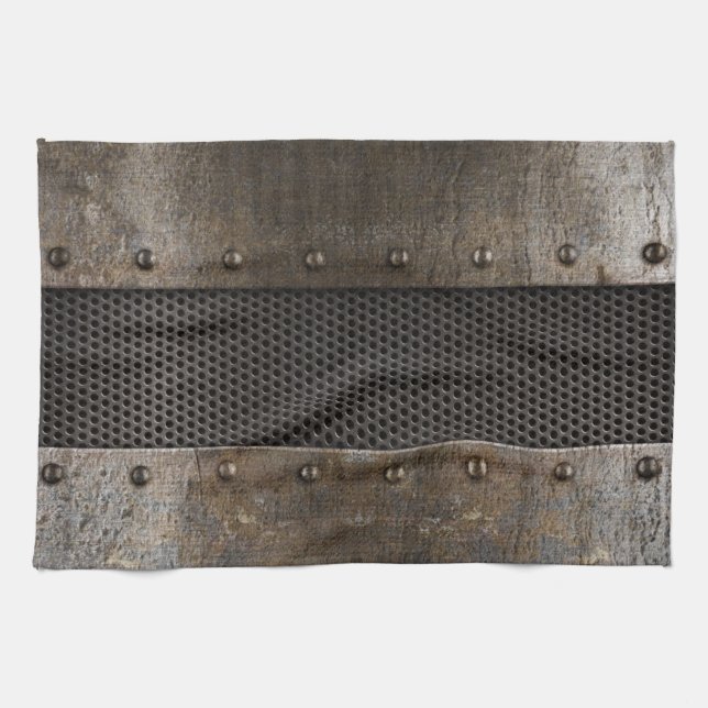 Grunge metal background towel (Horizontal)