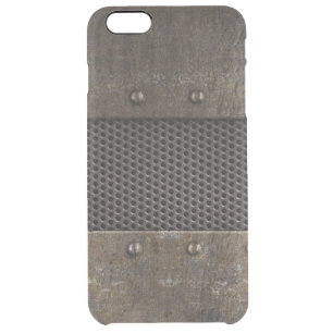 Grunge metal background clear iPhone 6 plus case