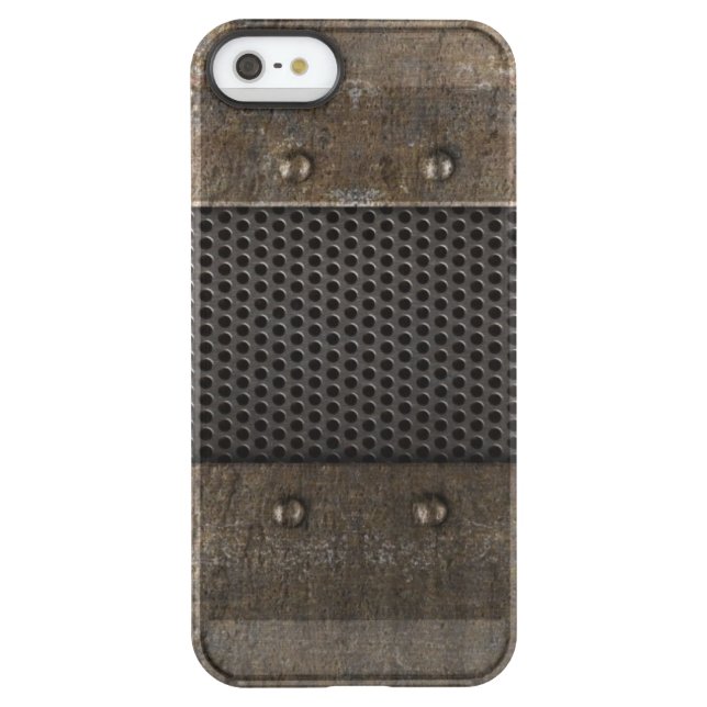 Grunge metal background uncommon iPhone case (Back)