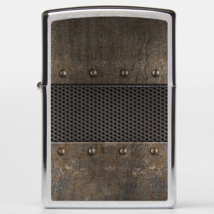 Grunge metal background zippo lighter