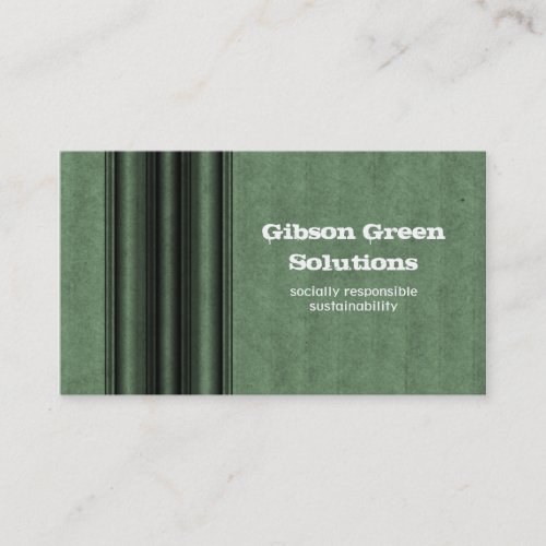 Grunge Metal Business Card, Forest Green
