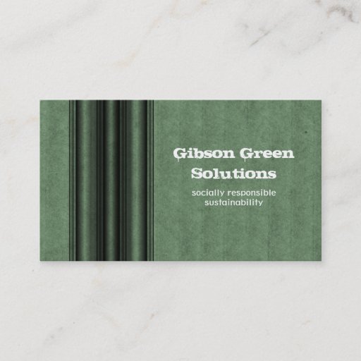 Customizable Grunge Metal Business Card, Forest Green